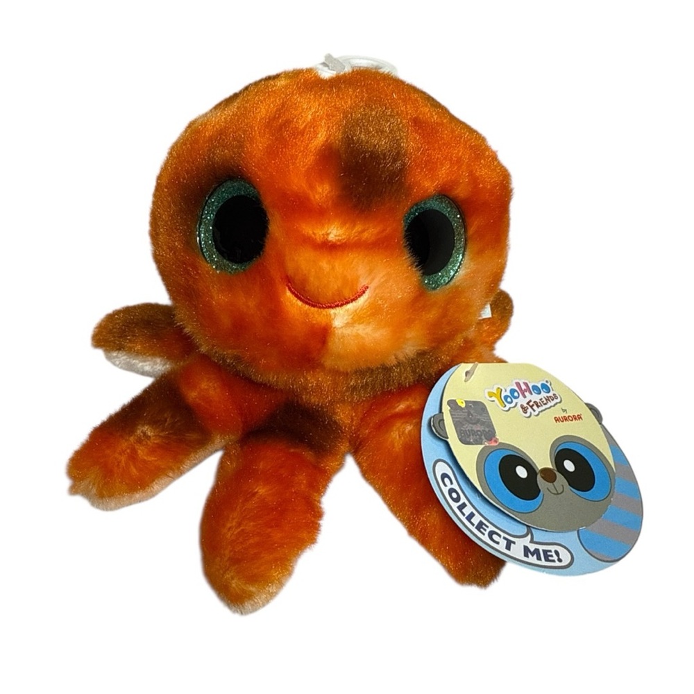 Aurora YooHoo & Friends Camee the Octopus Plush - Orange NWT